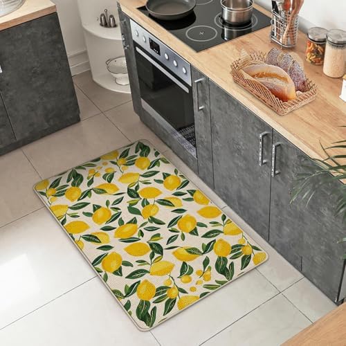 Spring Summer Lemon Welcome Front Door Mat - Image 2