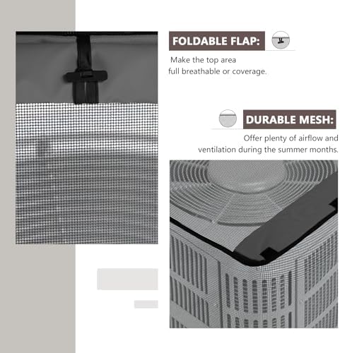 ULTCOVER 2 in 1 Air Conditioner Defender Cover 24W x 24D x 30H in - Image 3