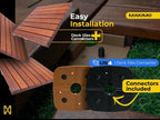 Maximo Garapa Hardwood Deck Tiles, Interlocking Patio Tiles, Outdoor Flooring - Image 4