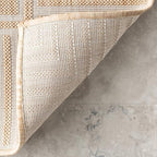 nuLOOM Asha Tan Bordered Power Loomed Indoor/Outdoor Area Rug - Image 5