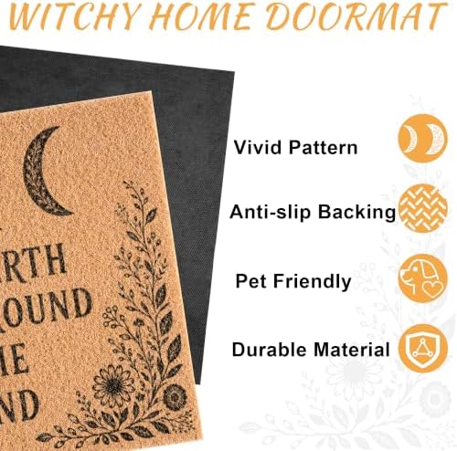 Witchy Halloween Door Mat, Gothic Blessing Rug - Image 3