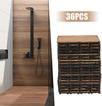 Wood Plastic Composite Patio Deck Tiles, 12”x12” Interlocking Decking Tiles - Image 7