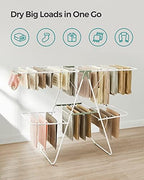 SONGMICS Clothes Drying Rack, Foldable 2-Level Stee Laundry Drying Rack - Image 3