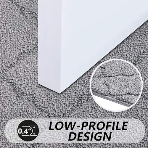 Timo Indoor Door Mat 32" x 40", Dirt Trapper Door Mats, Light Grey - Image 5