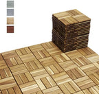 BEEFURNI Interlocking Acacia Wood Deck Tiles 12x12, Natural Yellow by BEEFURNI