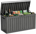 86 Gallon Deck Box, Lockable Waterproof Outdoor Storage Boxes by MAIUSCOLI