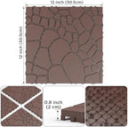 Plastic Interlocking Deck Tiles, 44 Pack, Simulated Cobblestone, Non-Slip Patio - Image 3