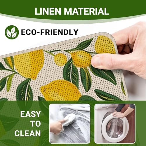 Spring Summer Lemon Welcome Front Door Mat - Image 5