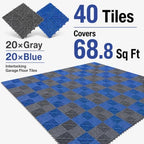 Japard Garage Floor Tiles, 20 Pack Interlocking Flooring Drainage 15.7 x 15.7 - Image 4