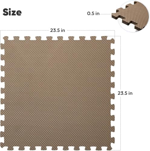 36 Pack 144 sqft Home Gym Mat, Puzzle Exercise Mat, EVA Interlocking Foam Floor - Image 2