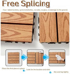 Composite Wood Deck Tiles 24 x 12 in, Interlocking Outdoor Decking Tiles - Image 5