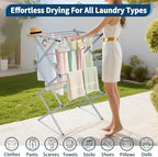 Whitmor Foldable Clothes Drying Rack: 3 Tier Laundry Drying Rack, Collapsible - Image 4