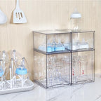 Vtopmart Clear Stackable Storage Drawers, 2 Pack Tall Plastic Organizers - Image 6