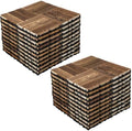 FAHKNS 20 PCS Acacia Wood Interlocking Deck Tiles by FAHKNS
