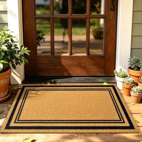 Front Door Mat Outside Non-Slip Welcome Doormat by ULTSOFE
