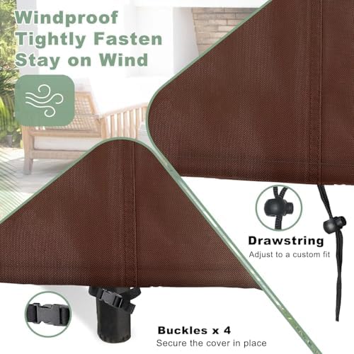 Gasadar Patio Furniture Cover 4 Piece Set - Image 4