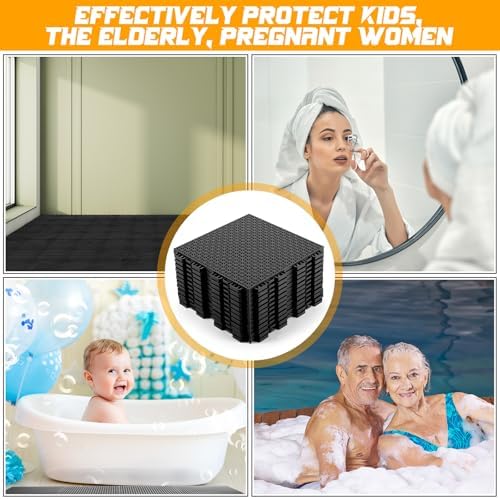 Thyle 100 Pack Drainage Mats Interlocking Rubber Floor Tiles 10" x 10" Non Slip - Image 4