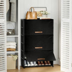 7 Tier Shoe Cabinet with Door, 28-Pair Storage - Image 2
