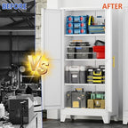 GAIOUS 61''Tall Metal Garage Storage Cabinet, File Cabinet - Image 6