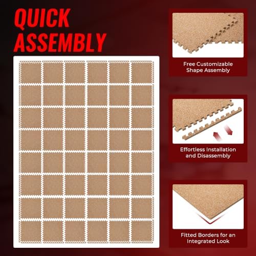 SUPERJARE 0.79'' Extra-Thick 48 Pcs 192 Sq Ft Exercise Equipment Mats - Image 7