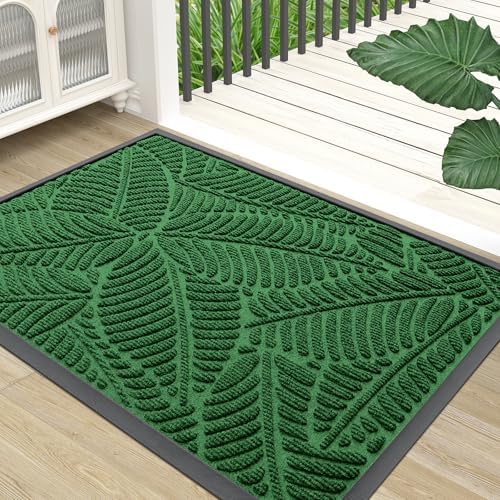 Colorxy Waterproof Front Doormat, Sturdy Natural Rubber Door Mat by Colorxy