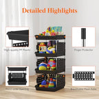 Lifewit 4 Tier Plastic Stackable Storage Baskets - Image 6