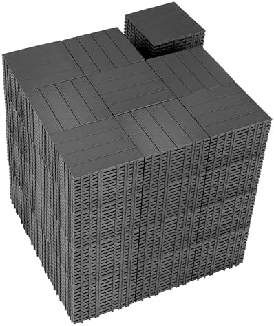 432 PCS Plastic Interlocking Deck Tiles by SkillMaid