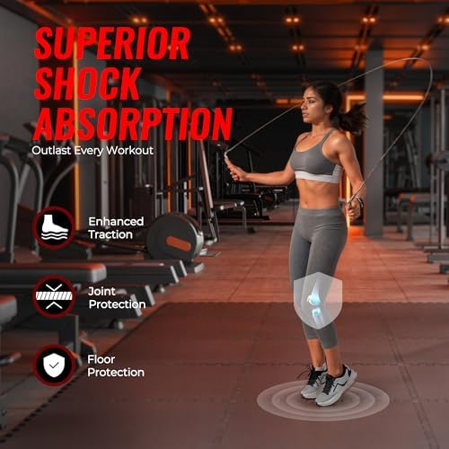 SUPERJARE 0.79'' Extra-Thick 12 Pcs 48 Sq Ft Exercise Equipment Mats - Image 3