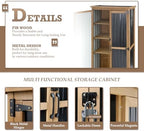 Outdoor Storage Cabinet with Shelves, Weatherproof Tool Shed - Image 4