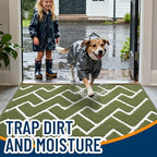OLANLY Front Door Mat 40x32, Low-Profile Easy Clean Doormat - Image 2