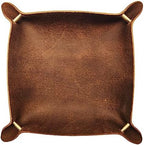 Leather Valet Tray Entryway Catchcall Tray Nightstand Organizer Storage - Image 2