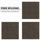 VANCASTLE 9PCS Wood Plastic Composite Interlocking Deck Tiles 11.8"x11.8" - Image 7