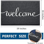 EARTHALL Funny Welcome Mats Outside/Inside 59"x35", Front Door Mat Outdoor - Image 2