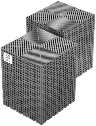 VEVOR Interlocking Drainage Mat, 12” x 12” Modular Interlocking Cushion by VEVOR