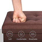 SUPER DEAL 43 Inches Foldable Storage Ottoman Bench - Image 4