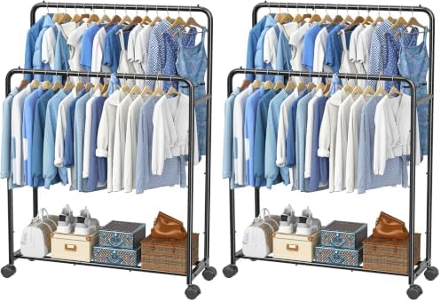 Simple Trending Clothing Clothes Rack Double Rods by SimpleTrending