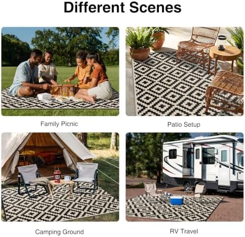OLANLY Outdoor Rug 8x10 ft Waterproof Reversible Mat - Image 7