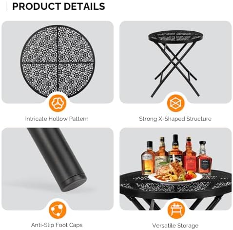 VINGLI Outdoor Folding Side Table - Image 6
