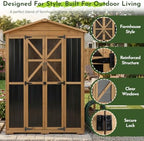 Outdoor Wooden Storage Shed Cabinet - Image 3