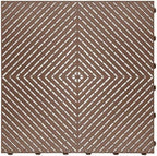 Swisstrax Ribtrax Smooth PRO Garage Tiles, Chocolate Brown by Swisstrax