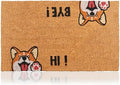Coir Welcome Mat, Hi-Bye Dog, 17 x 29 in by AmaruDoorMats