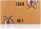 Coir Welcome Mat, Hi-Bye Dog, 17 x 29 in by AmaruDoorMats