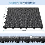 Jocoevol 12-Pcs Interlocking Tile, Indoor/Outdoor Drainage Interlocking Floor - Image 5