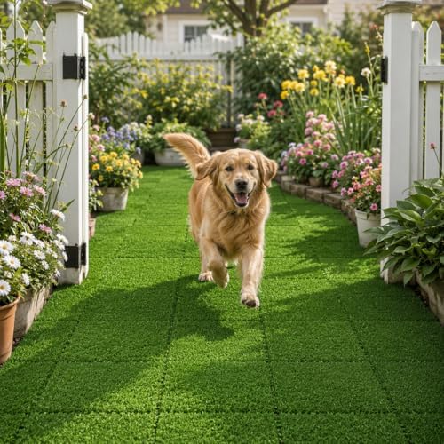 9Pack Fake Grass Turf Tiles 12"x12" Pet Turf - Image 7