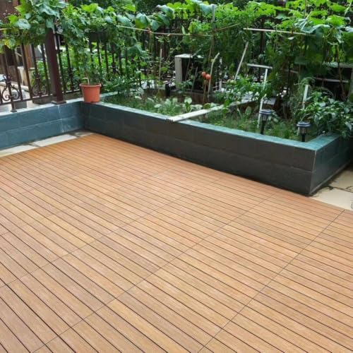 1/6/12 pcs 12x24 Inch Patio Deck Tiles, Waterproof Non-Slip Wood Plastic - Image 3