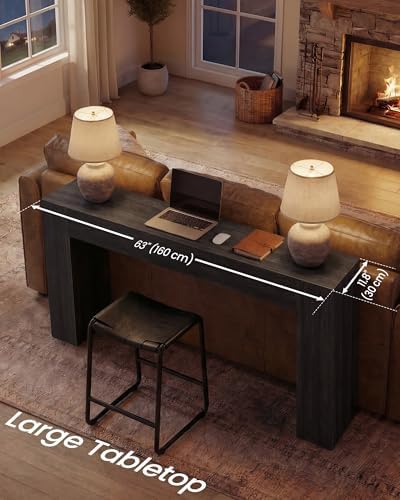 VASAGLE 63 Inches Entryway Table, Thick Tabletop Console Table - Image 3