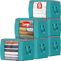 Fab totes 90L Clothes Storage, Foldable Thick Fabric Blanket Storage Bags by Fabtotes