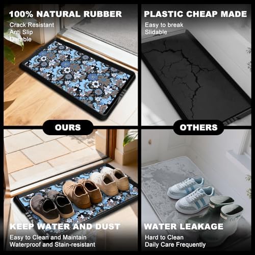 BEHERO Boot Tray Shoe Mat Decorative Patterned, Rubber Shoe Matt Tray - Image 7