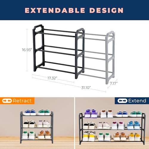 Happhom 3-Tier Expandable Shoe Organizer - Image 2