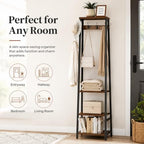 Coat Rack Freestanding with 3 Shelves and 7 Hooks - Image 5